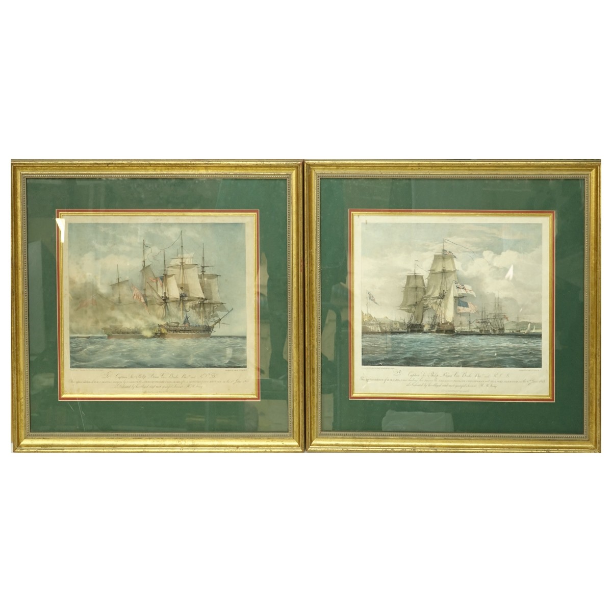 Naval Battle Lithographs