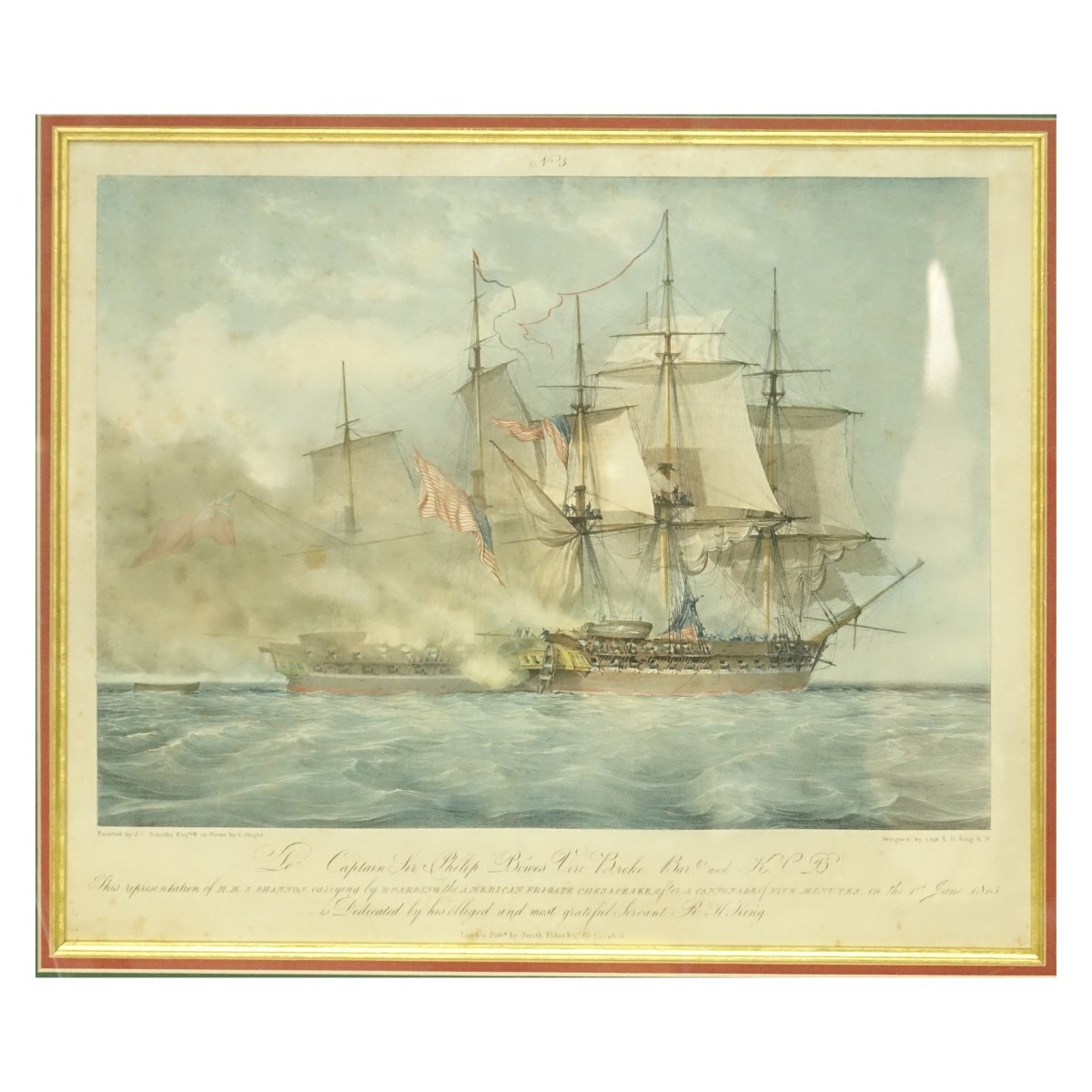 Naval Battle Lithographs