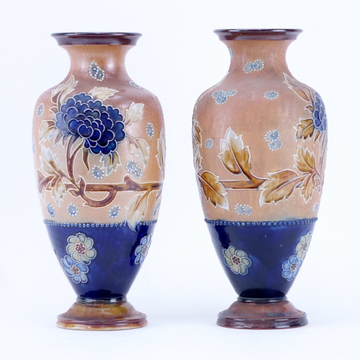 Pr Royal Doulton Slaters Pottery Vases