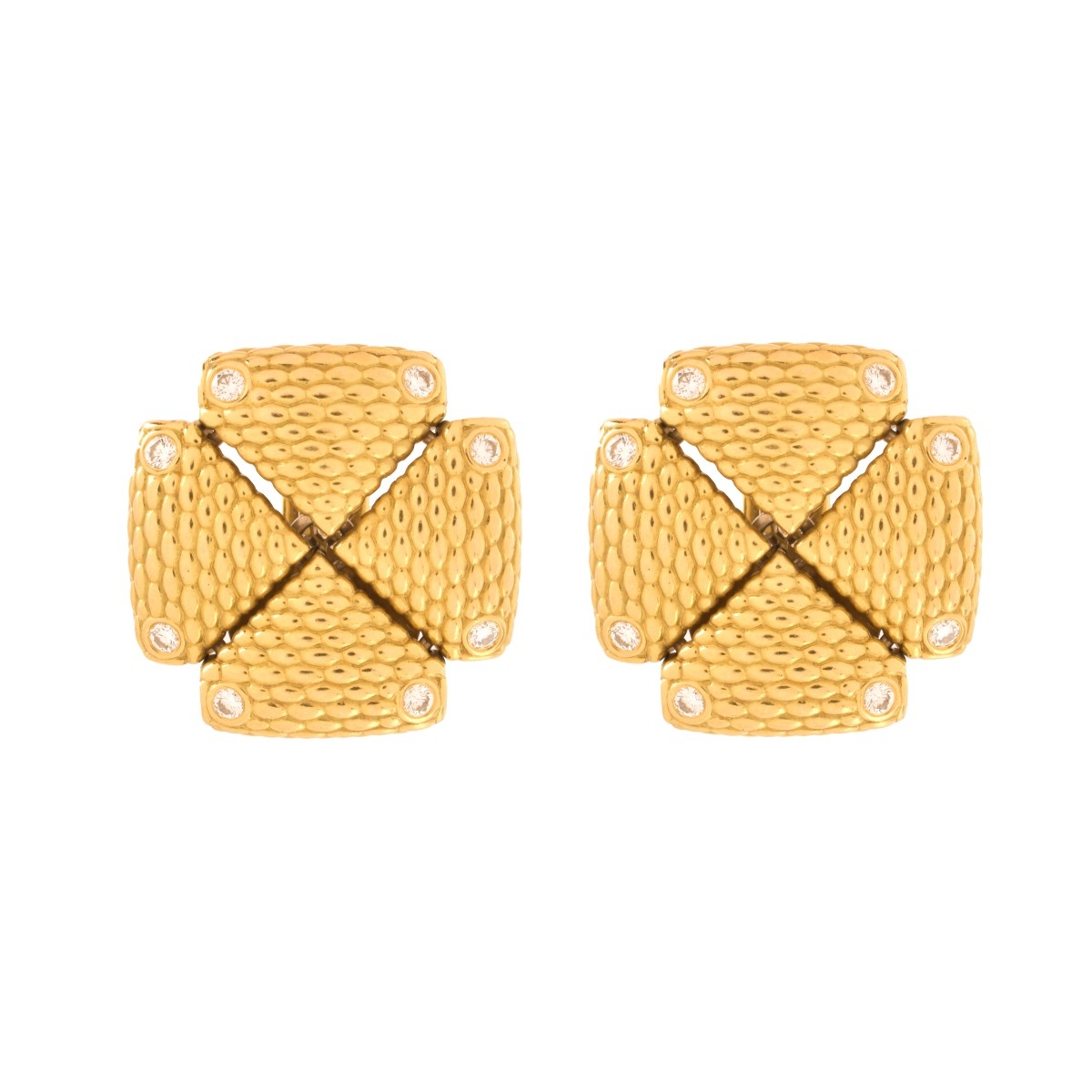 Alex Sepkus Diamond and 18K Earrings