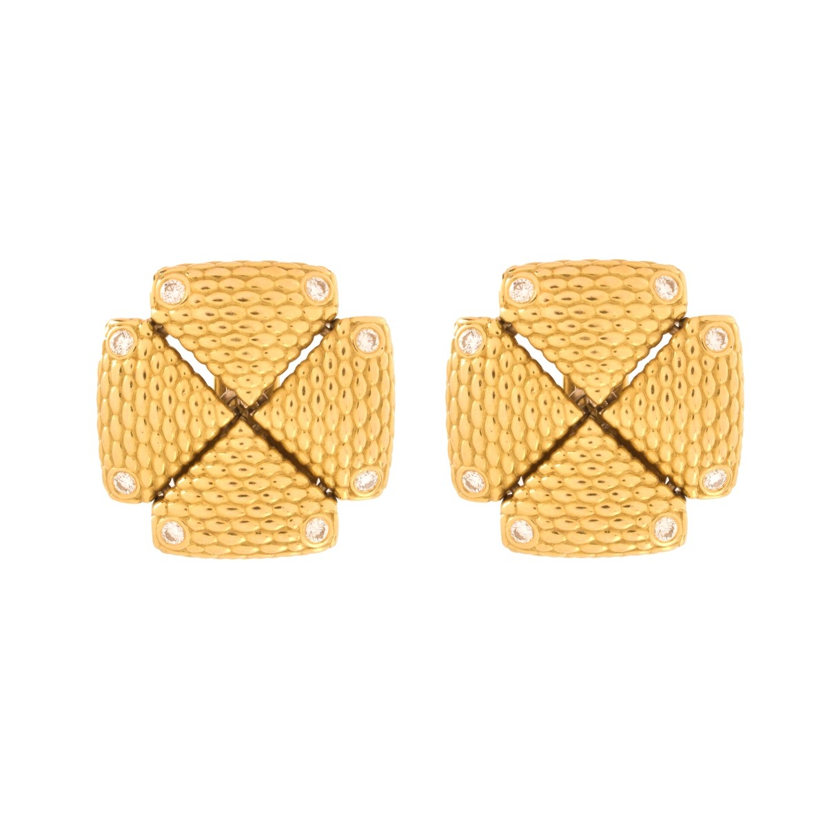 Alex Sepkus Diamond and 18K Earrings