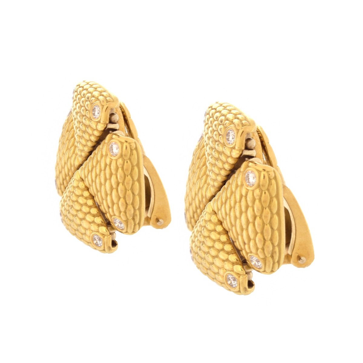 Alex Sepkus Diamond and 18K Earrings