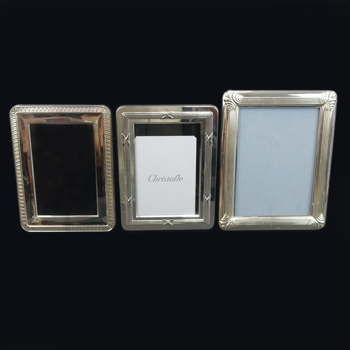 3 Christofle Silver Picture Frames