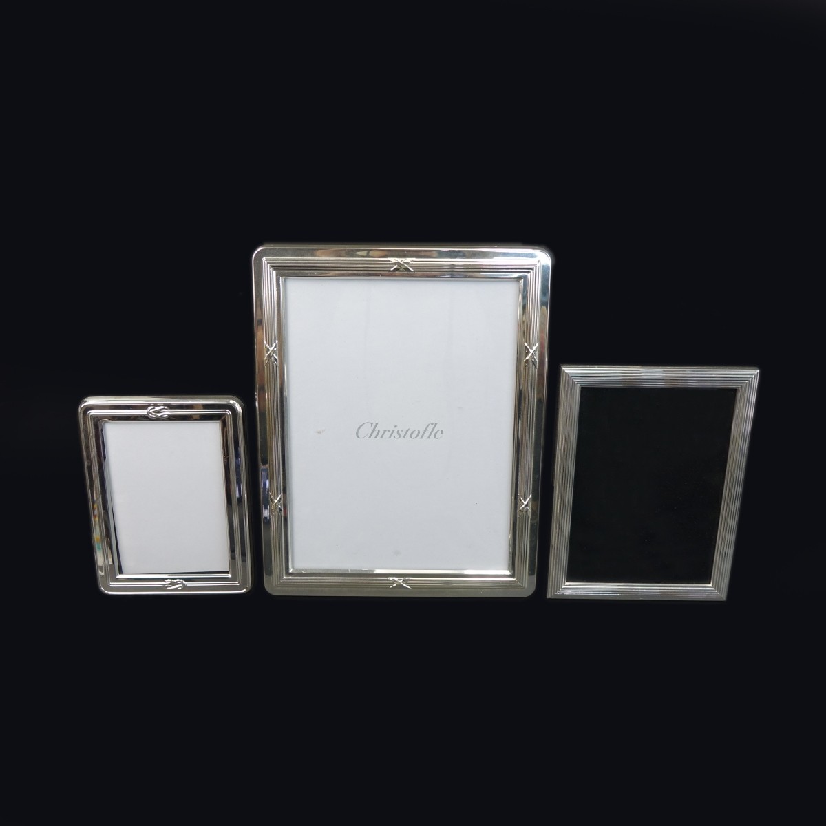 3 Christofle Silver Picture Frames