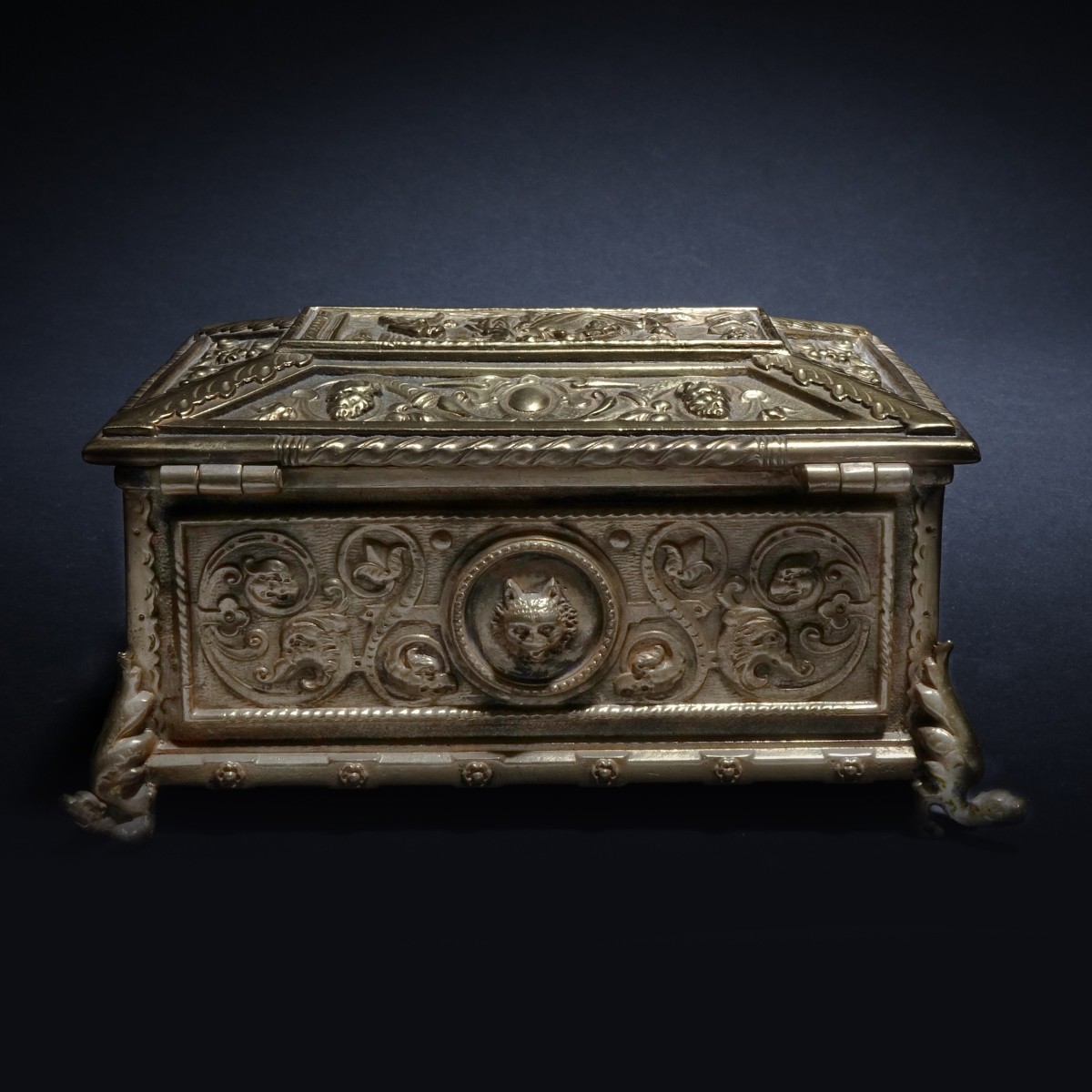 Antique Style Cast Bronze Box