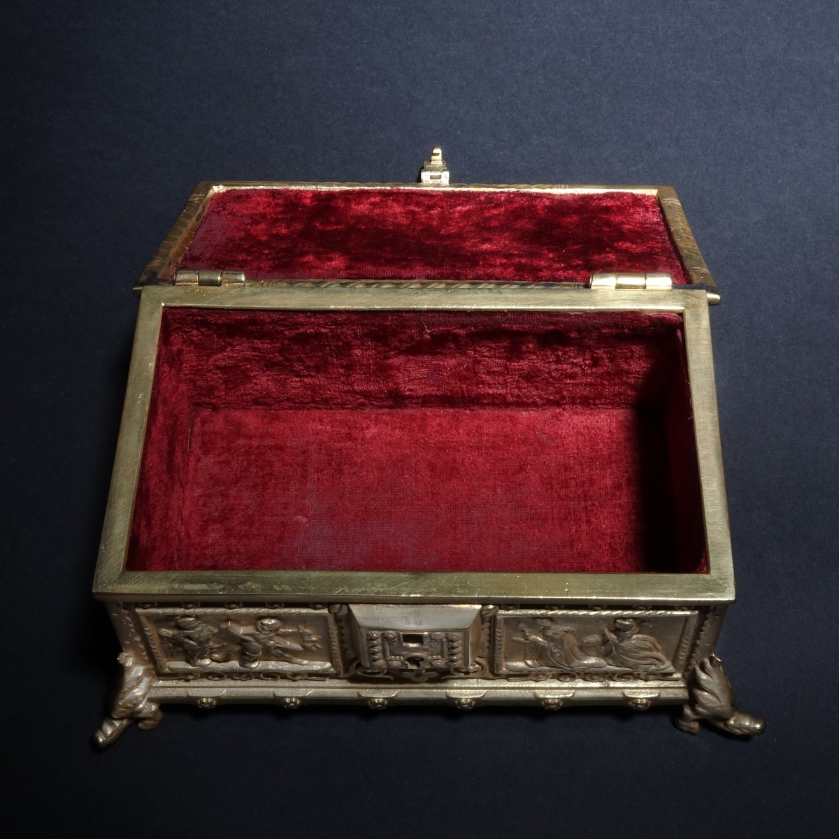 Antique Style Cast Bronze Box
