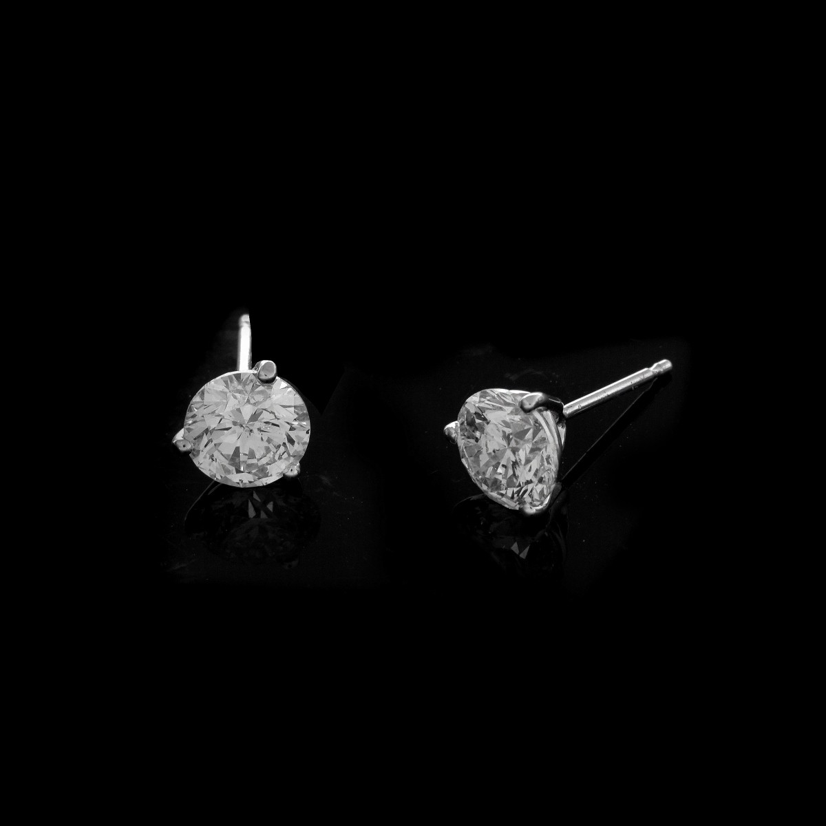 Diamond and 14K Ear Studs