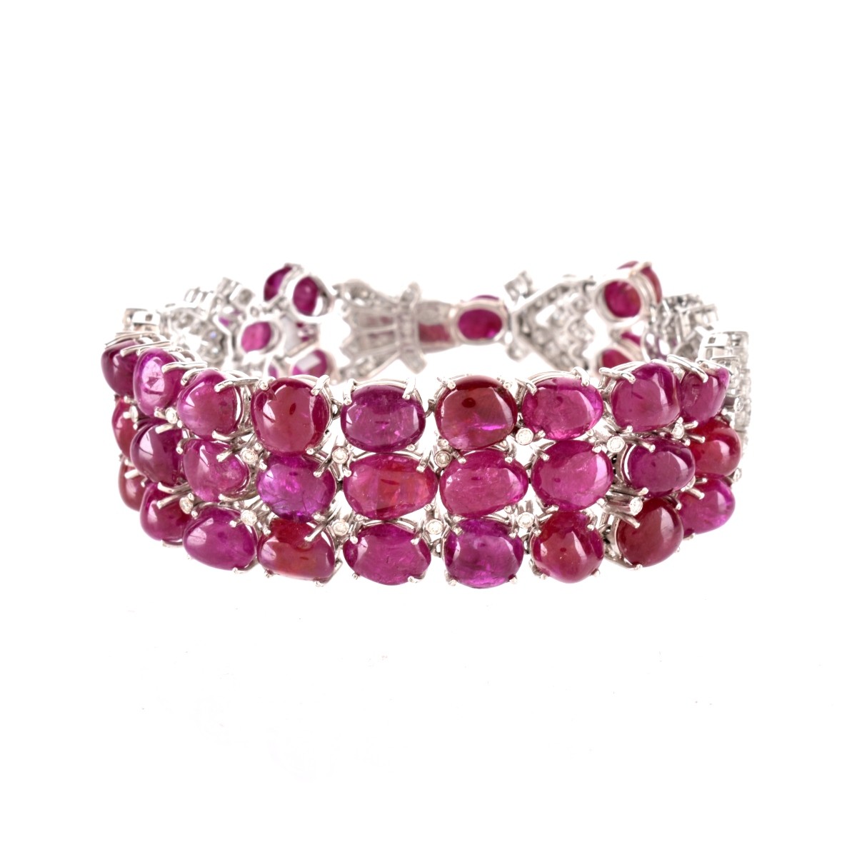 Burma Ruby, Diamond and 18K Bracelet