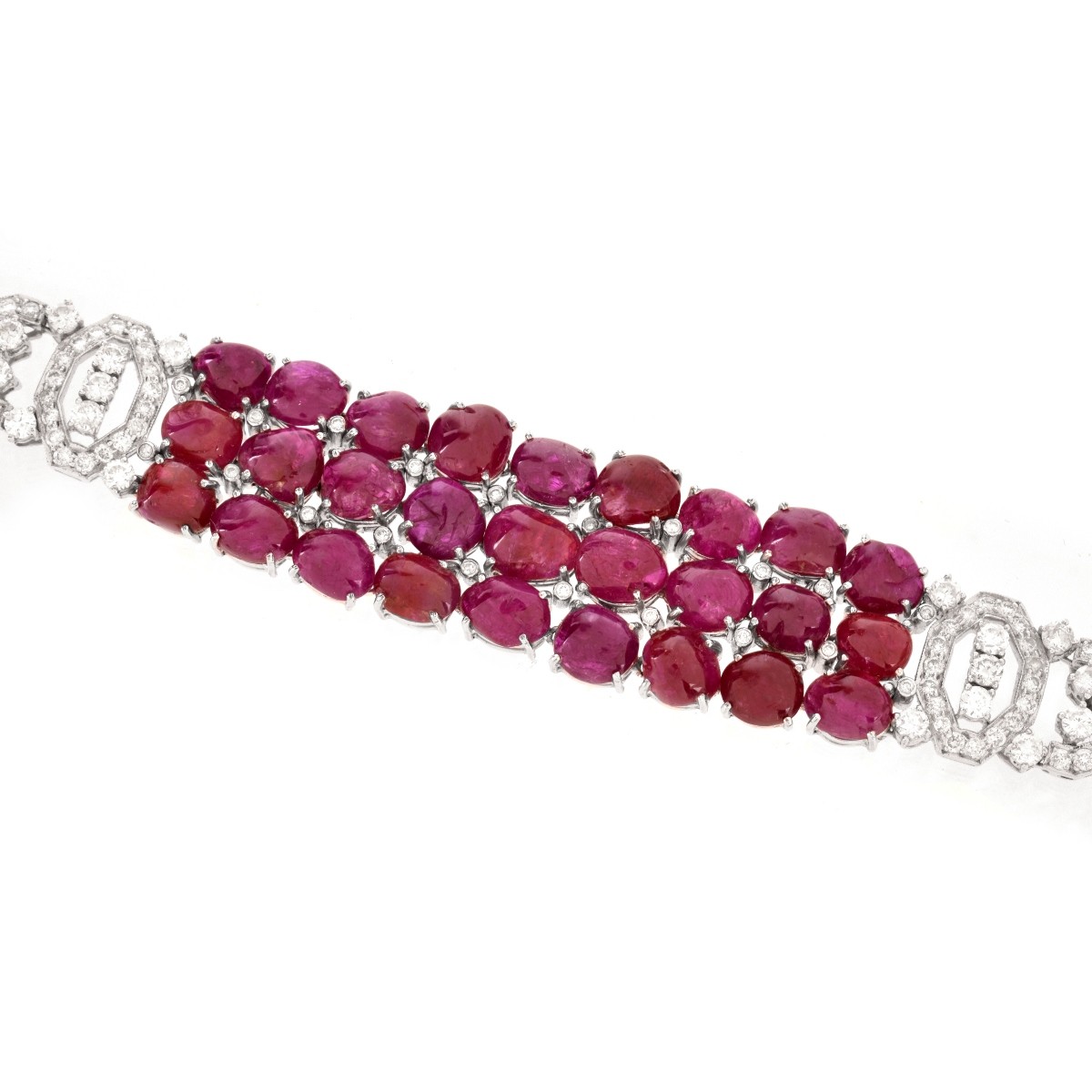 Burma Ruby, Diamond and 18K Bracelet