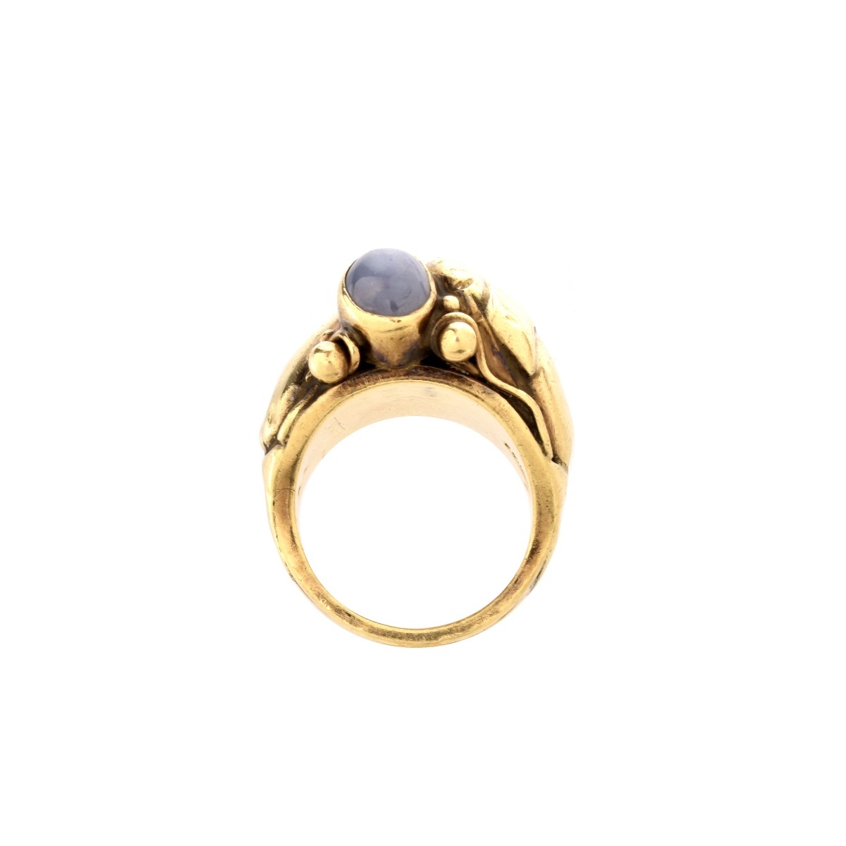 Sapphire and 14K Ring