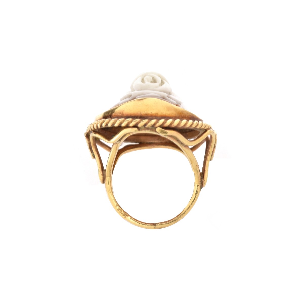 Shell Cameo and 14K Ring