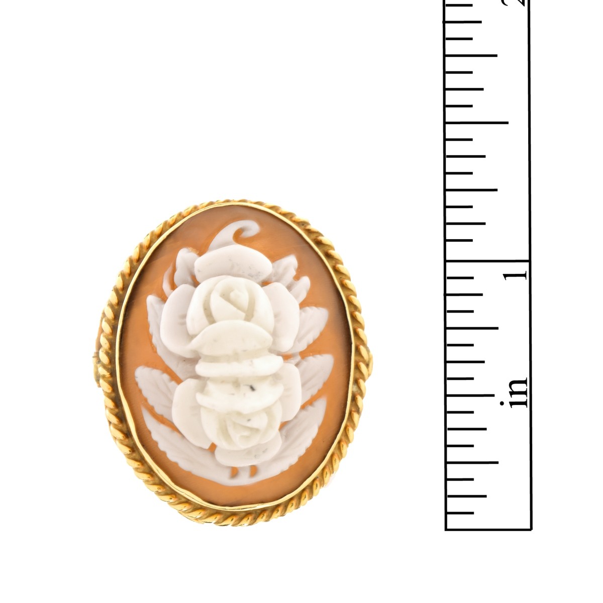 Shell Cameo and 14K Ring