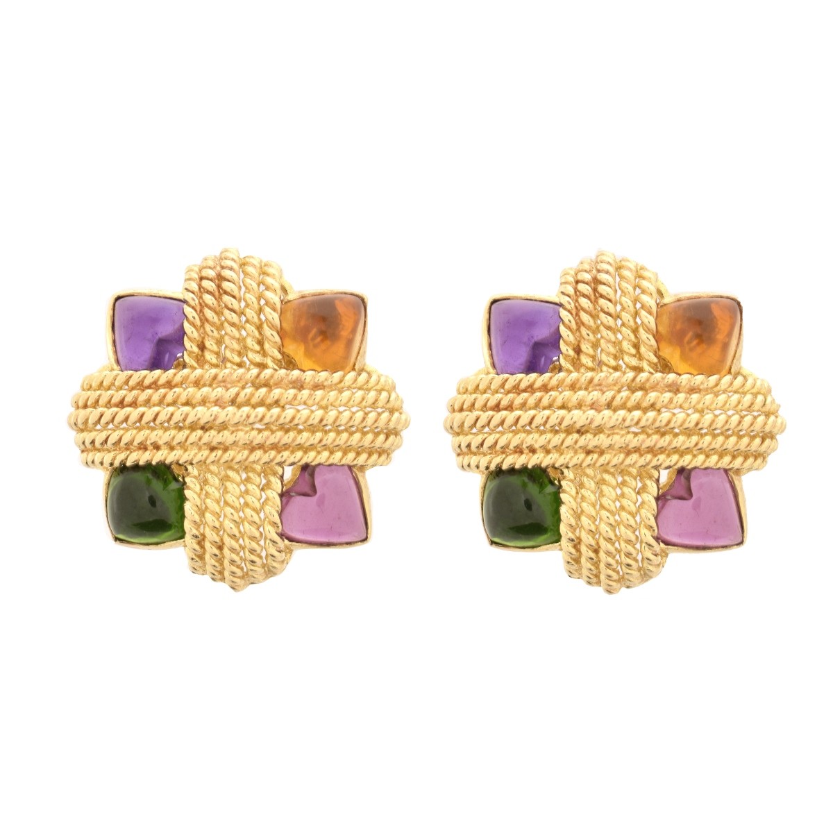 Gemstone and 14K Earrings