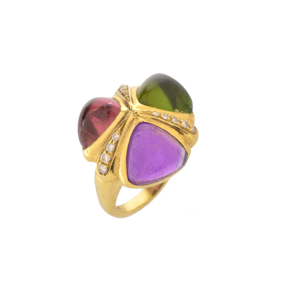 Gemstone and 18K Ring