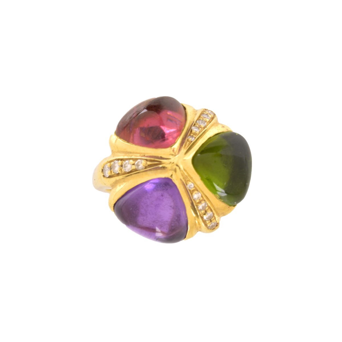 Gemstone and 18K Ring