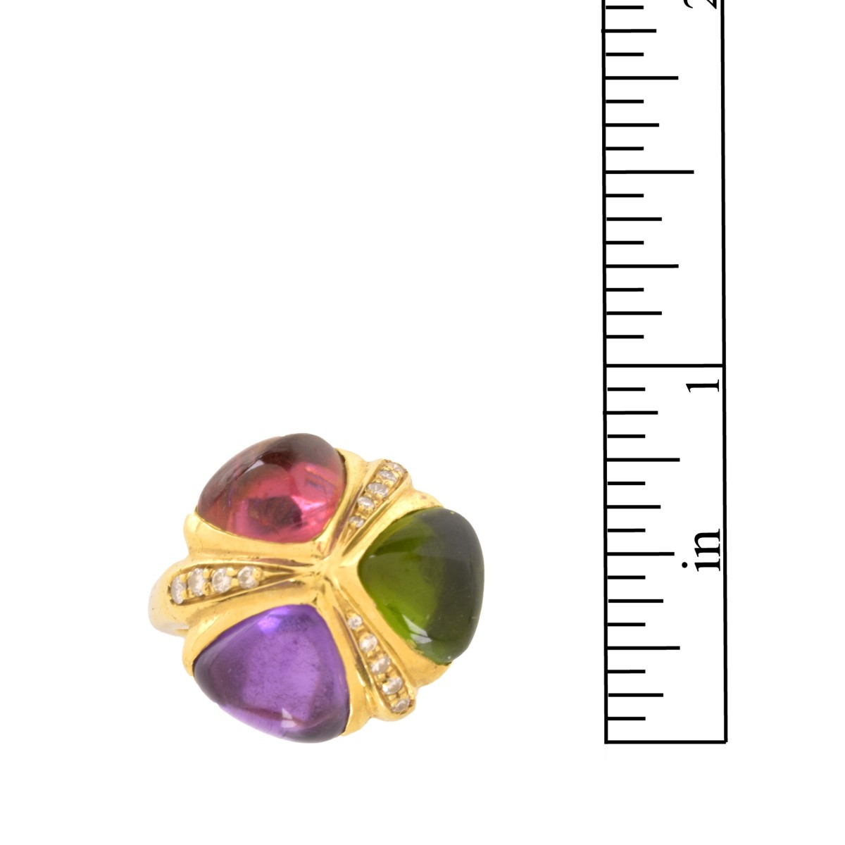 Gemstone and 18K Ring