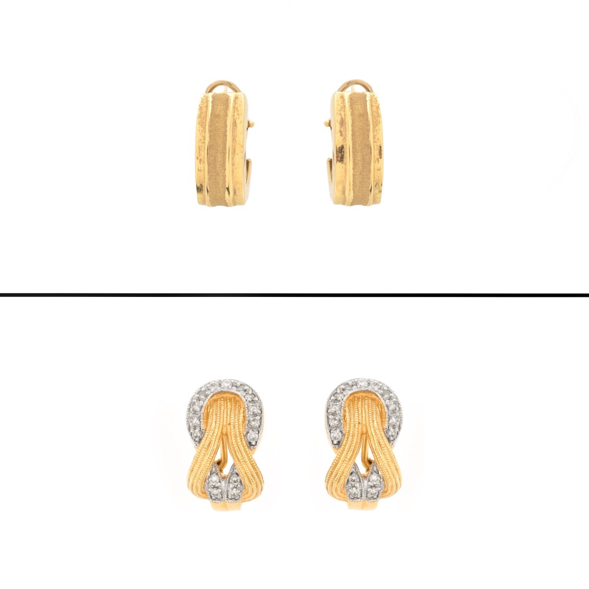 Two Pair 14K Earrings