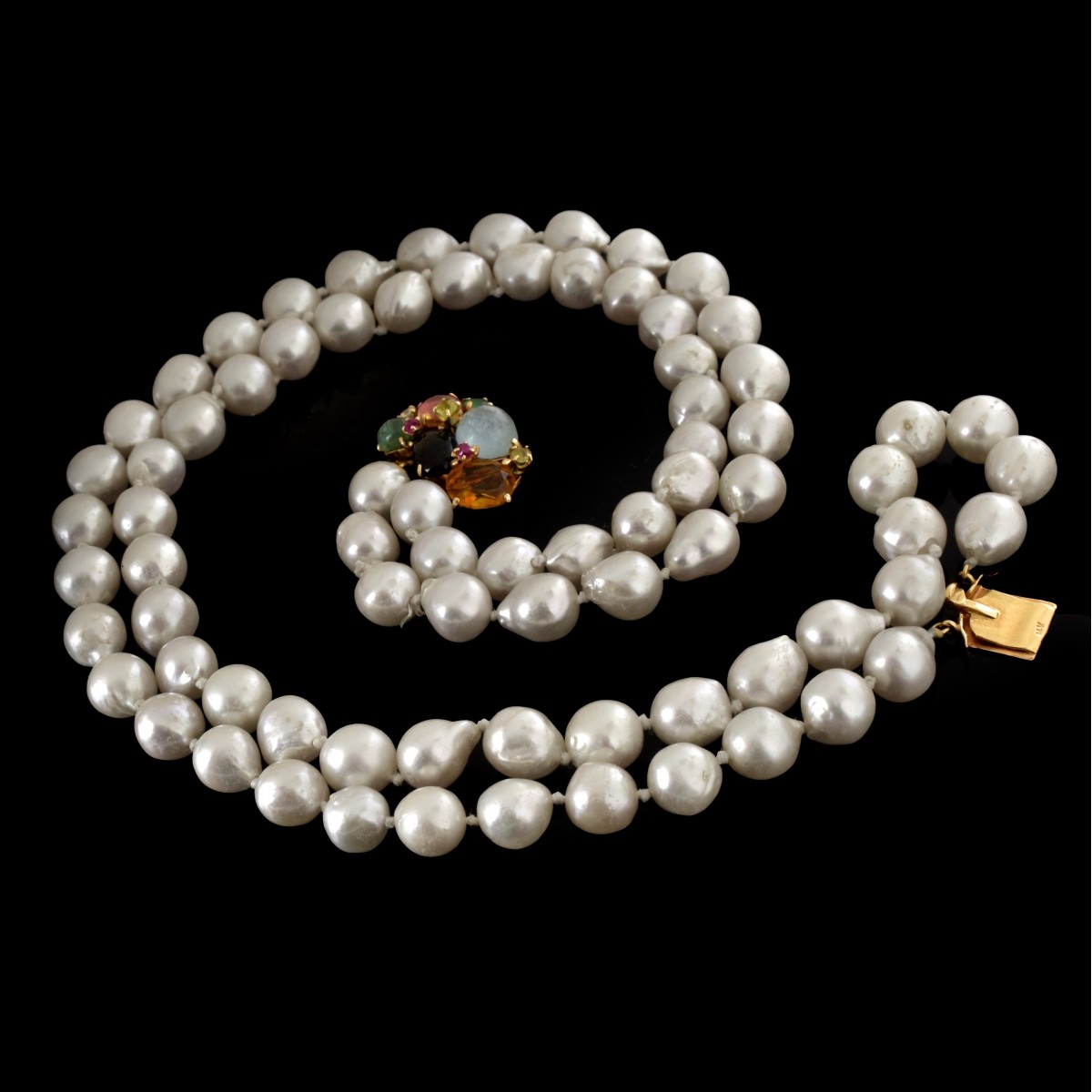 Pearl, Gemstone and 14K Necklace
