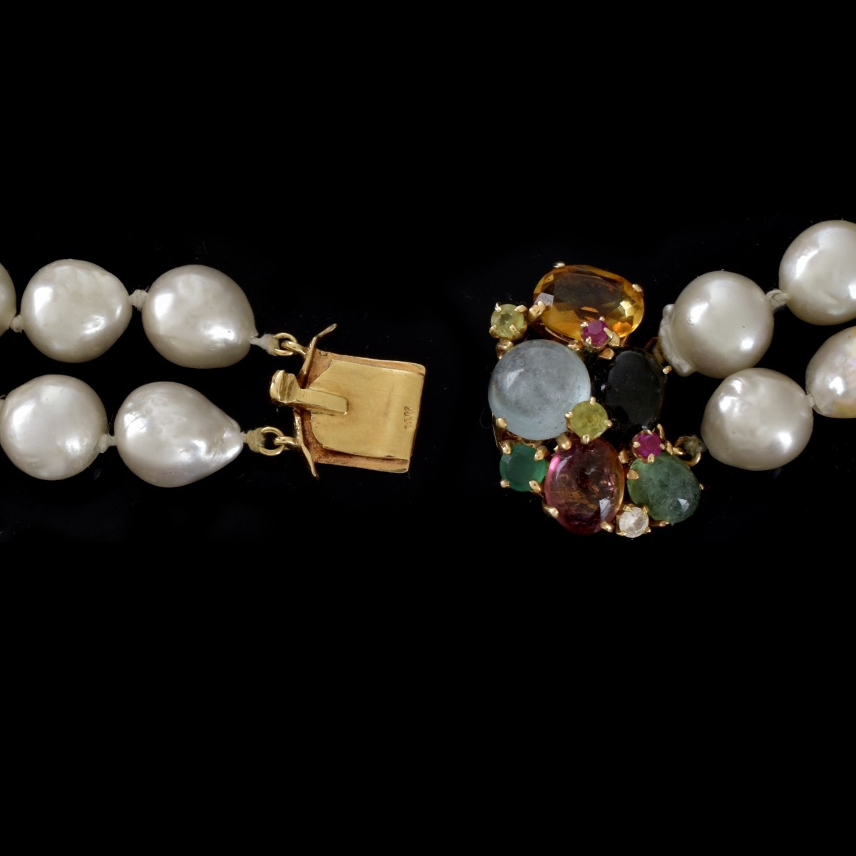 Pearl, Gemstone and 14K Necklace