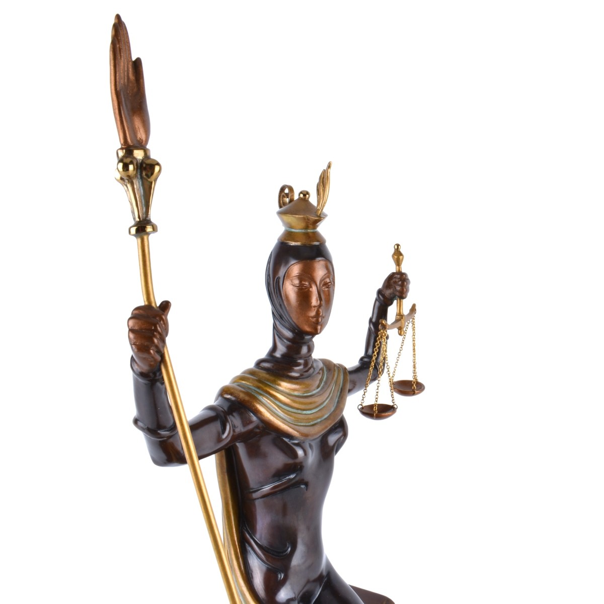 Erte (1892 - 1990) "Lady Justice" Bronze Sculpture