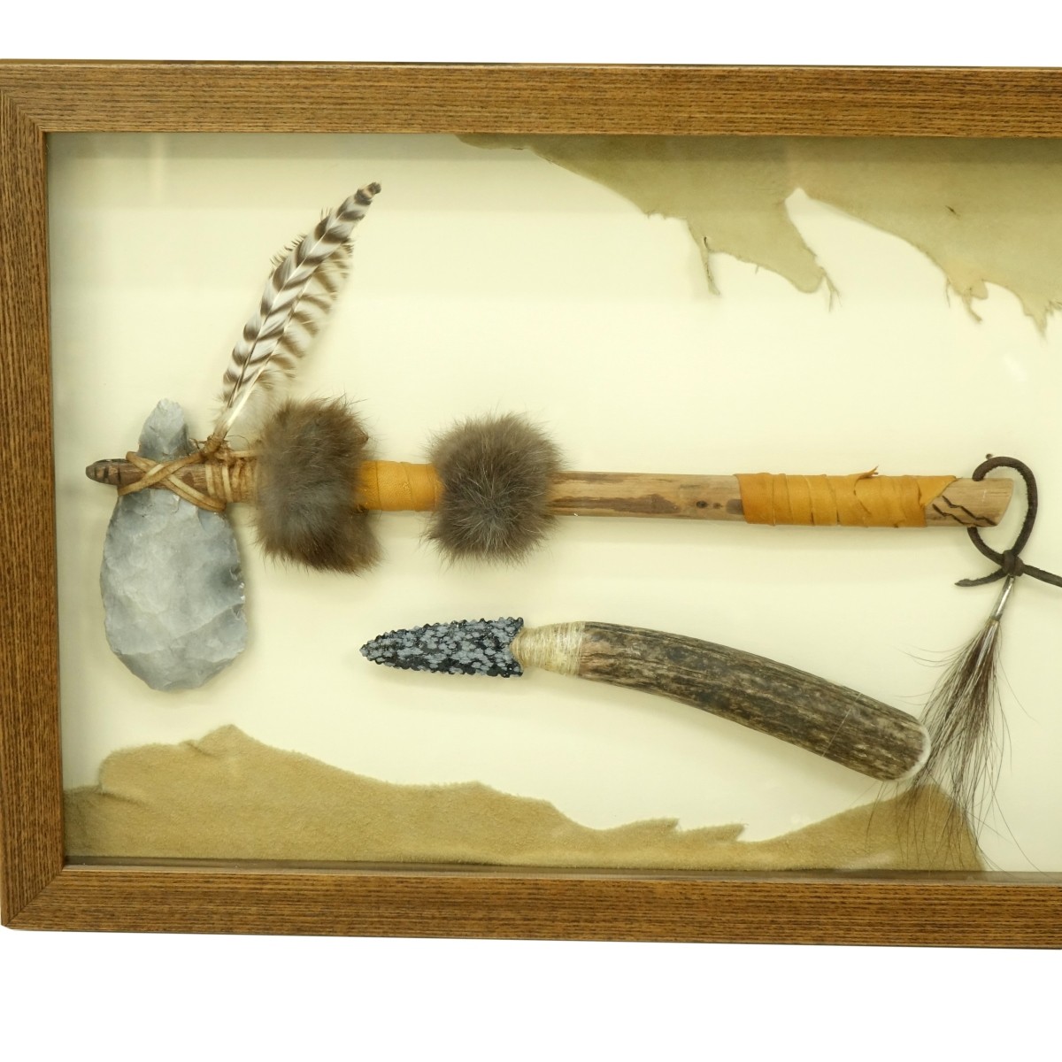 American Indian Shadowbox Tomahawk & Knife