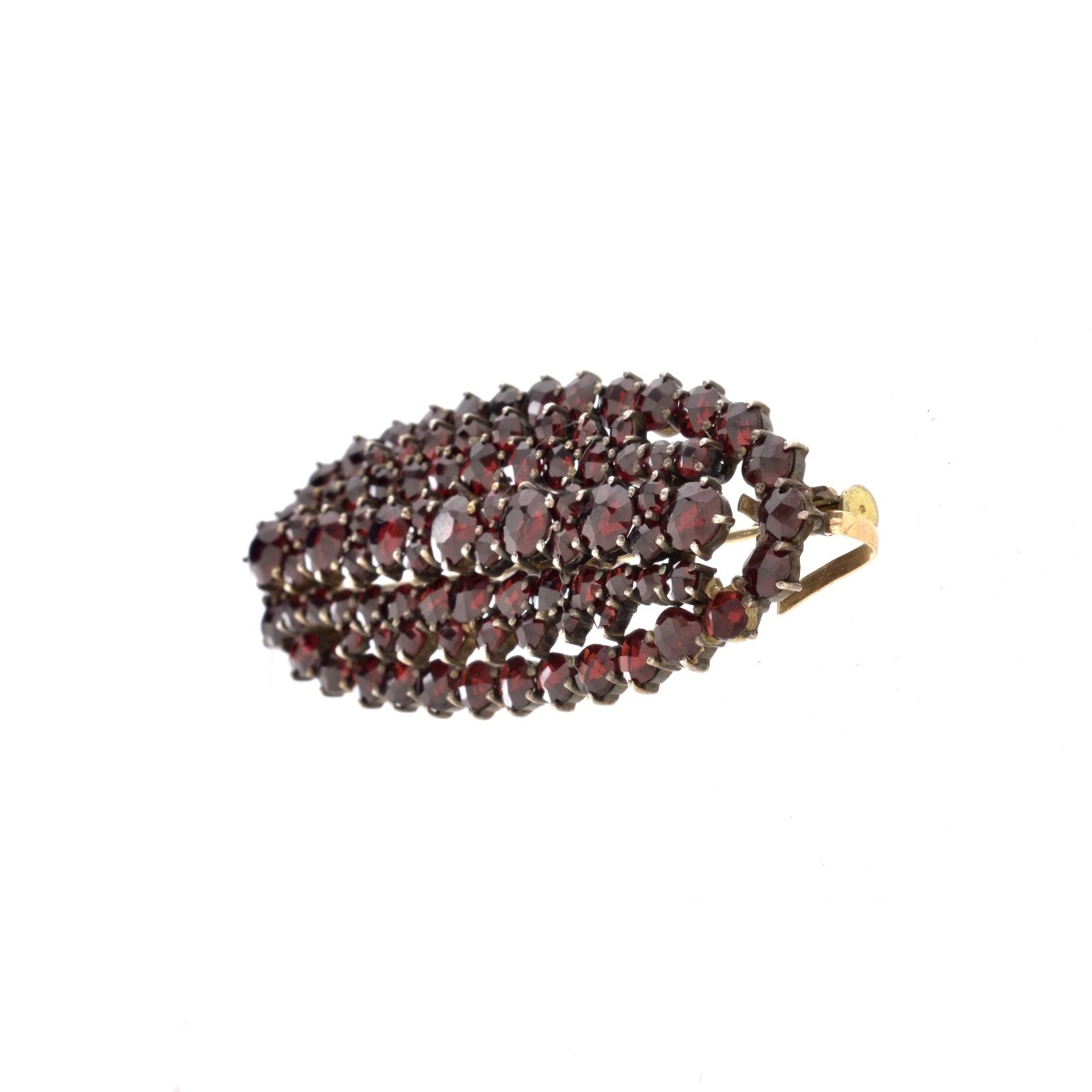 Garnet and Silver Pendant / Brooch