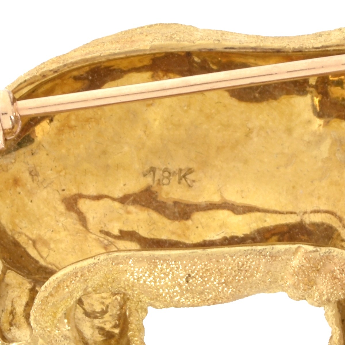 George Lederman 18K Hippo Brooch