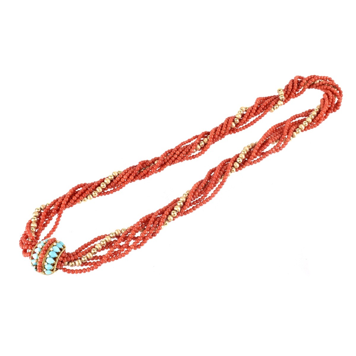 Coral and 14K Necklace