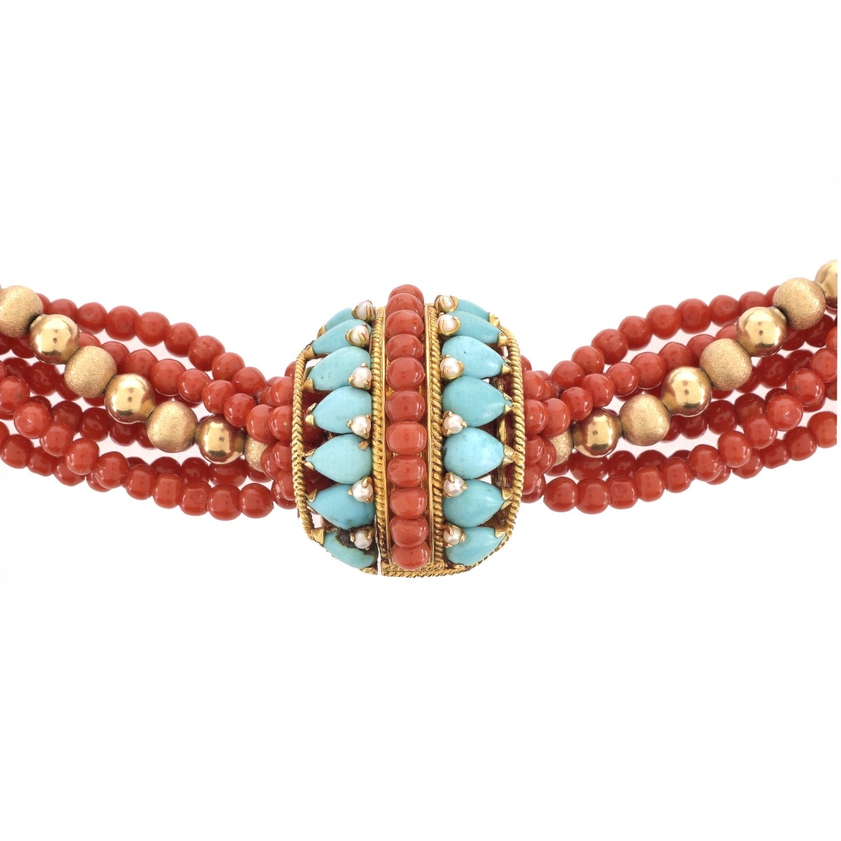 Coral and 14K Necklace