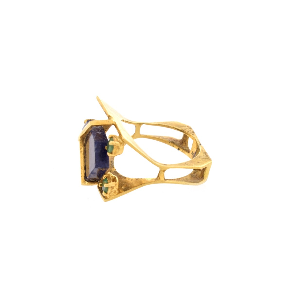 Lapis, Emerald and 18K Ring