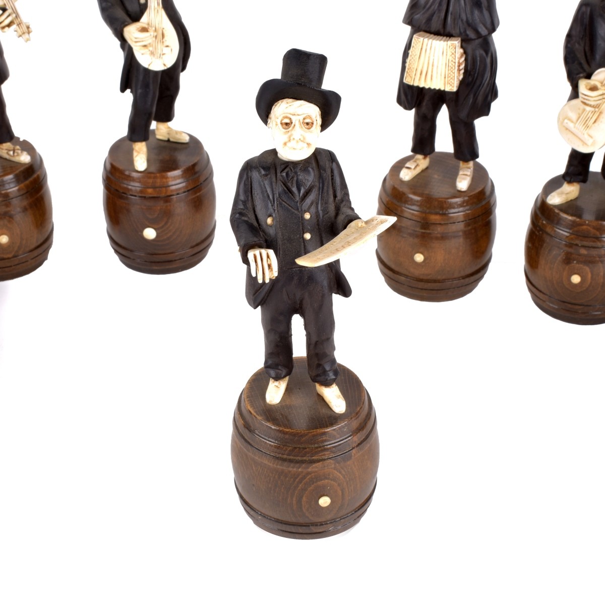 19C 9 Black Forest Ivory Accent Musicians