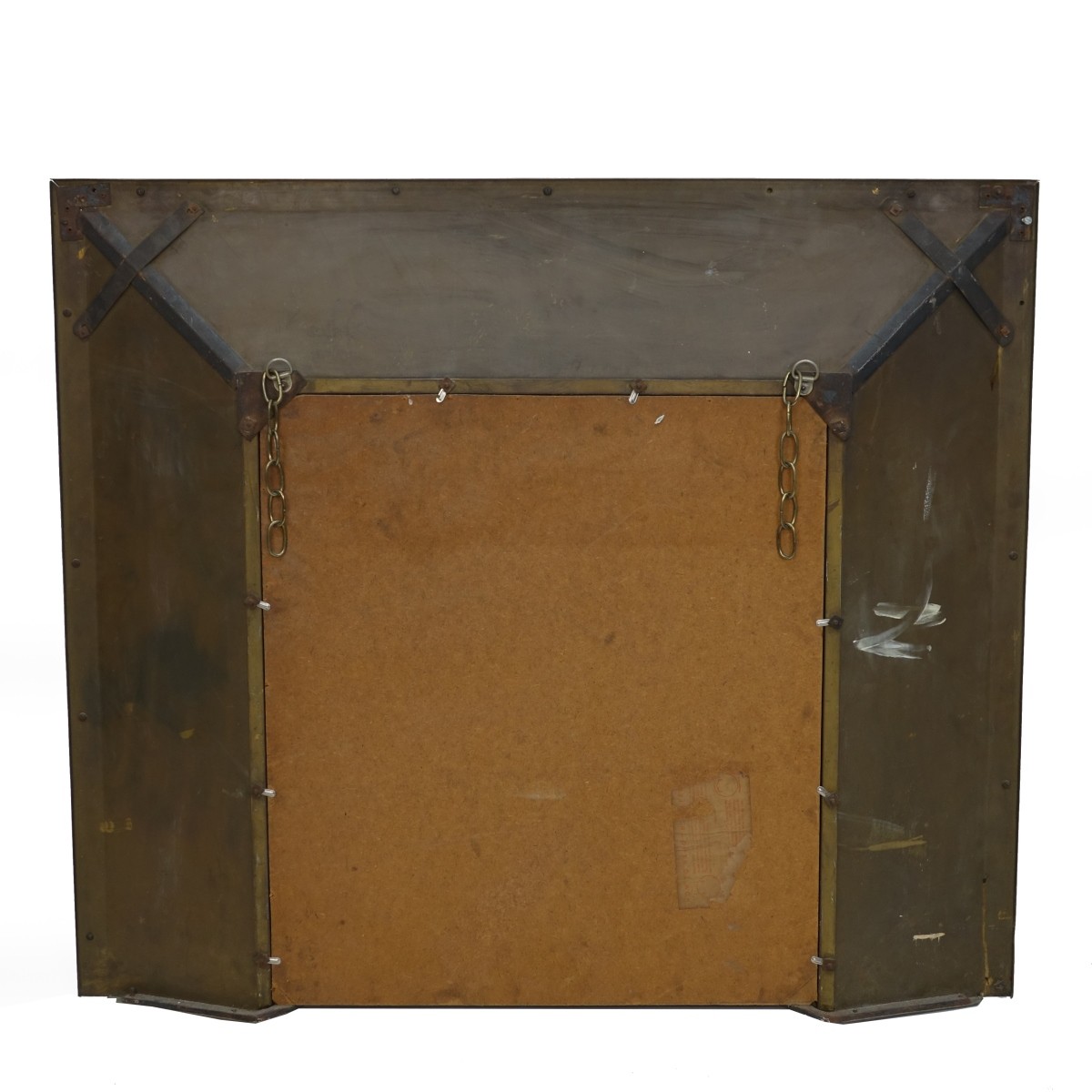 20C Ornate Brass Fireplace Insert