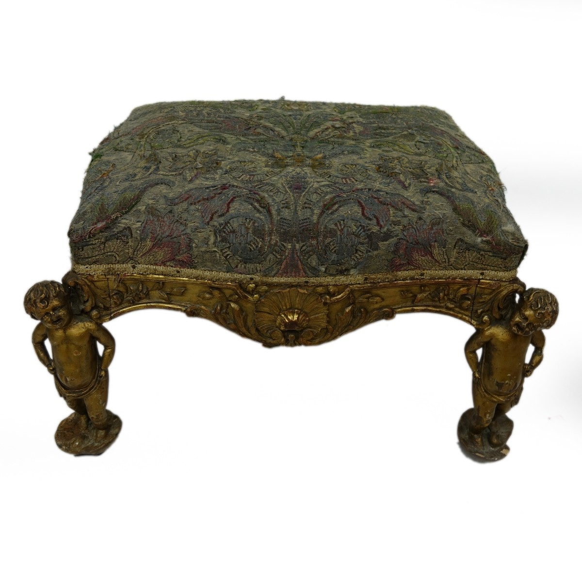 19th C. Italian Giltwood Footstool