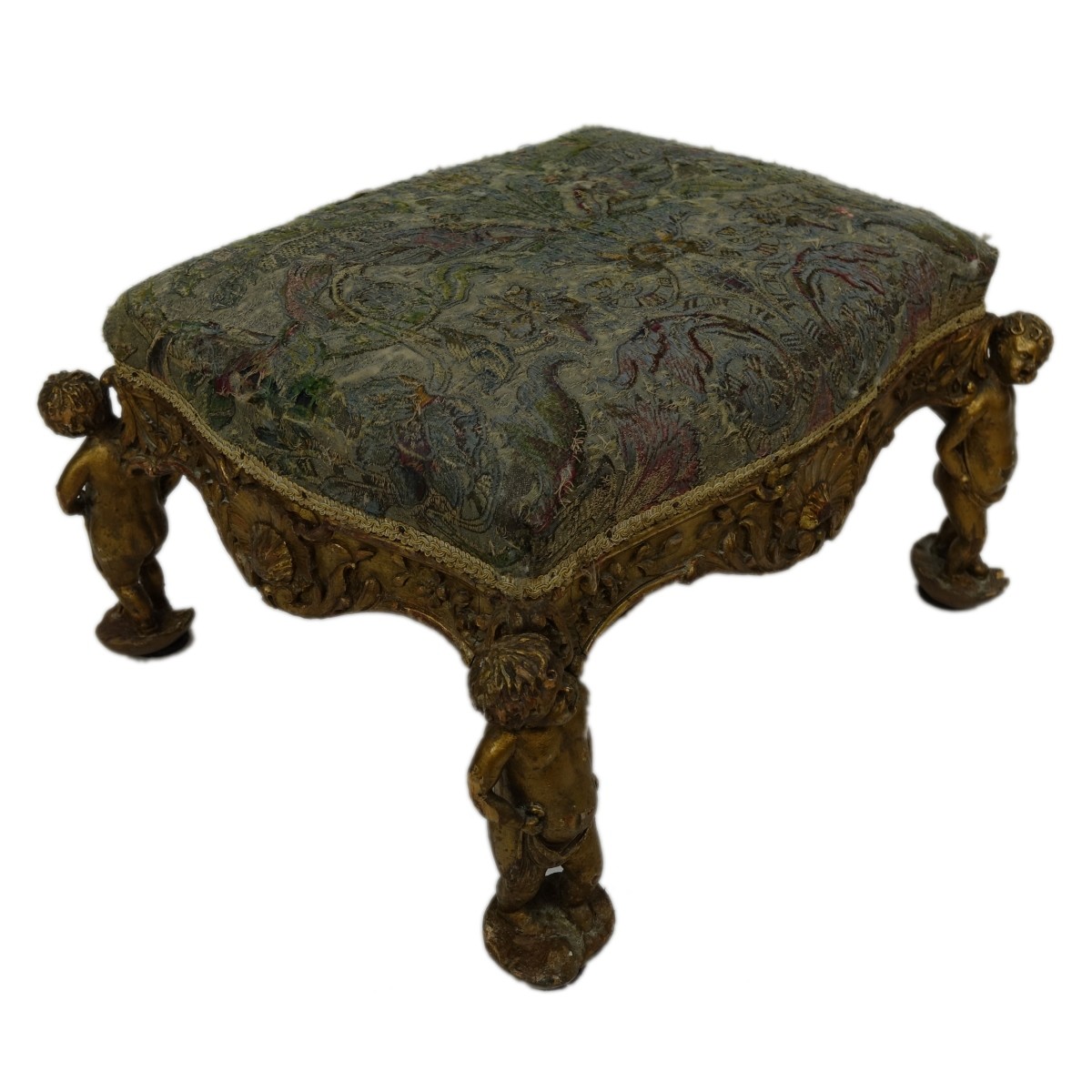 19th C. Italian Giltwood Footstool