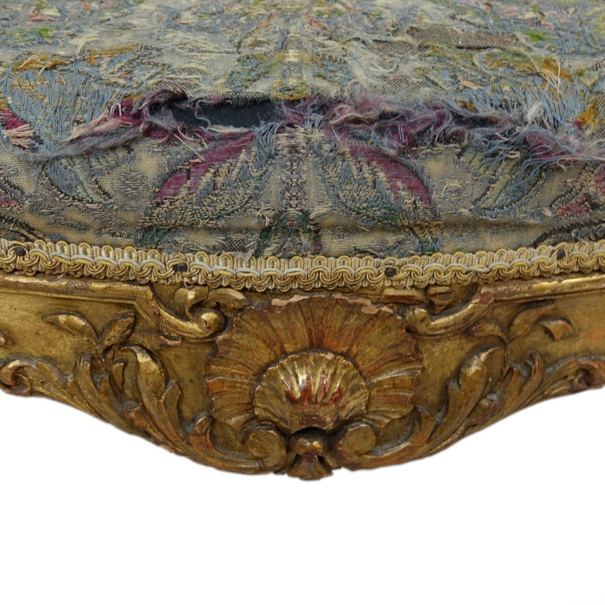 19th C. Italian Giltwood Footstool