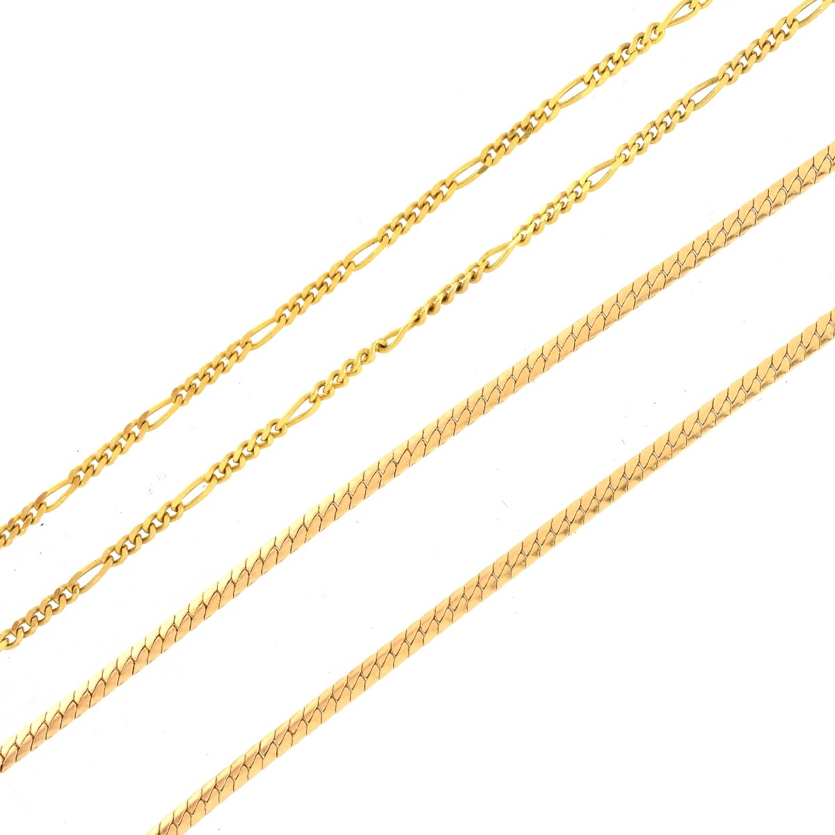 Two 14K Necklaces