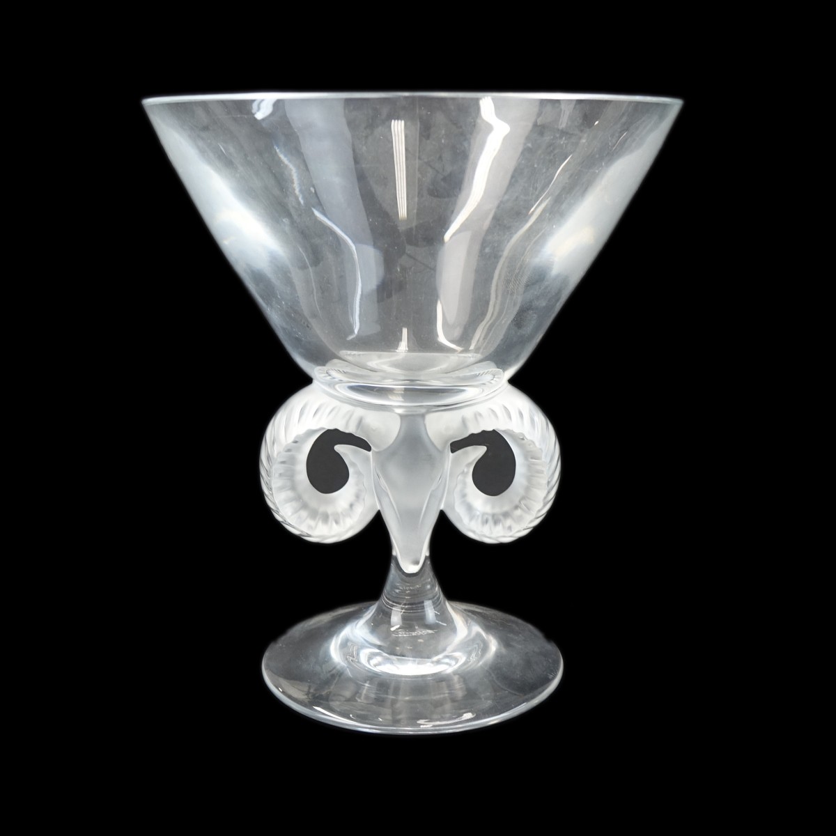 20C Lalique Aries Footed Compote