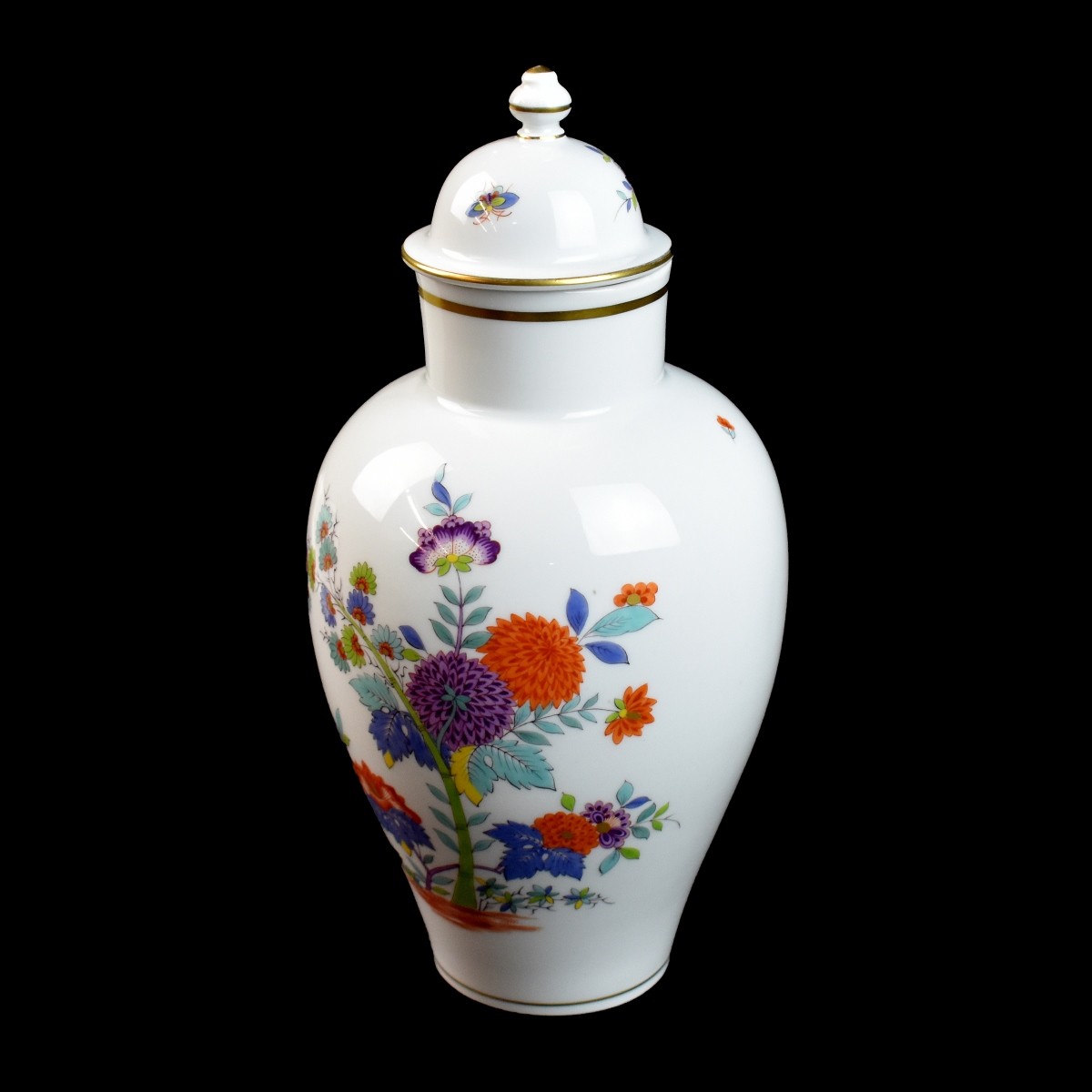 Meissen Porcelain Vase with Cover