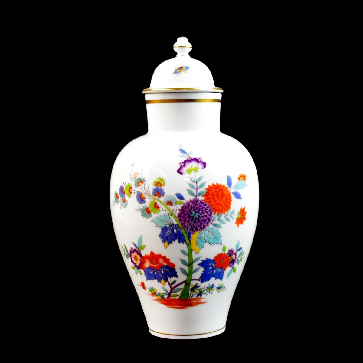 Meissen Porcelain Vase with Cover