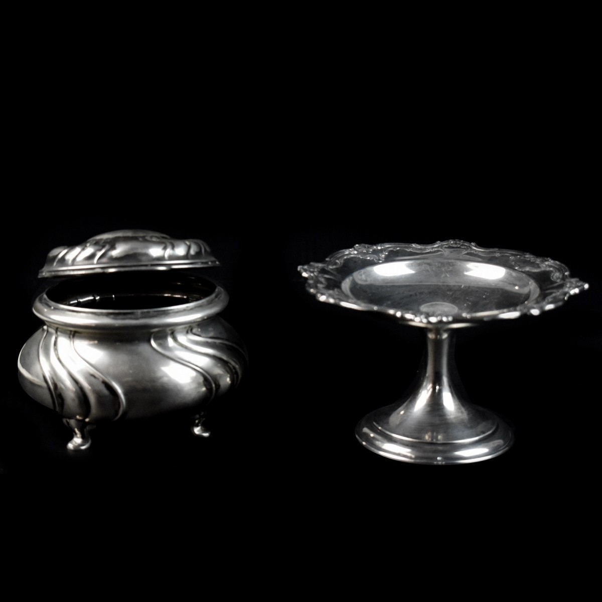 2 Pcs 835 & 925 Silver Table Articles