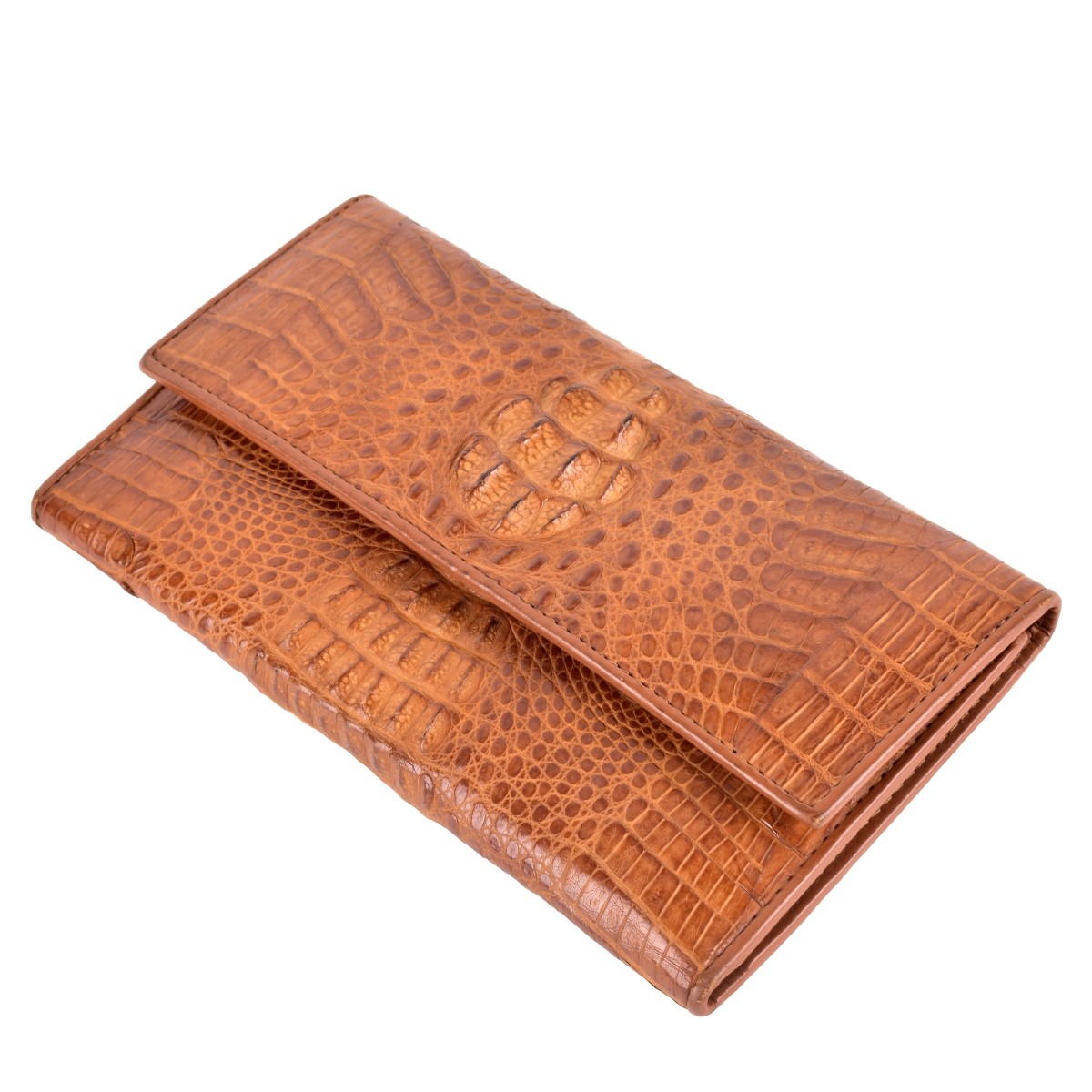 Crocodile Tri Fold Clutch