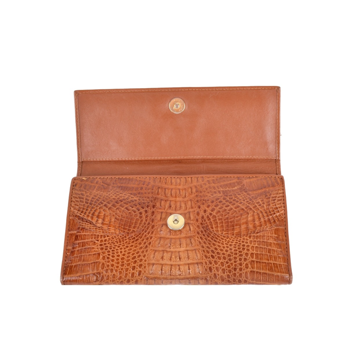 Crocodile Tri Fold Clutch