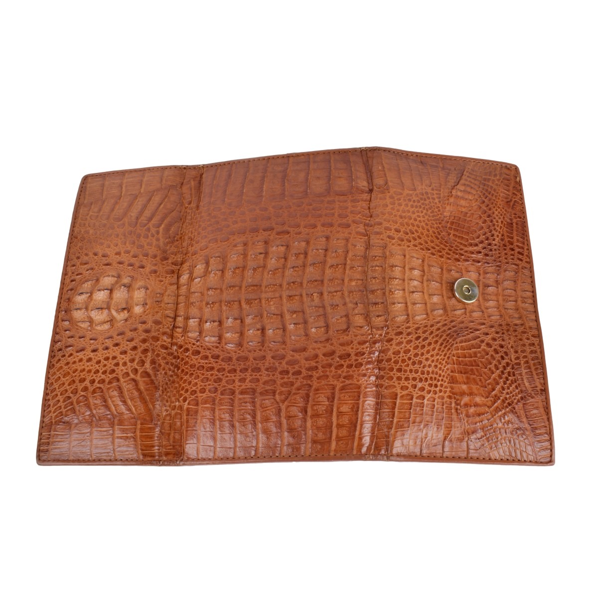 Crocodile Tri Fold Clutch