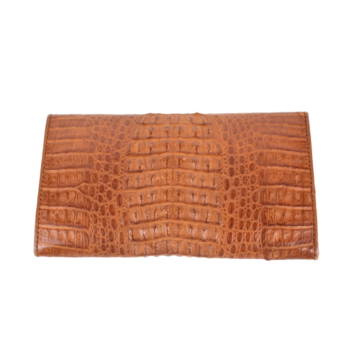 Crocodile Tri Fold Clutch