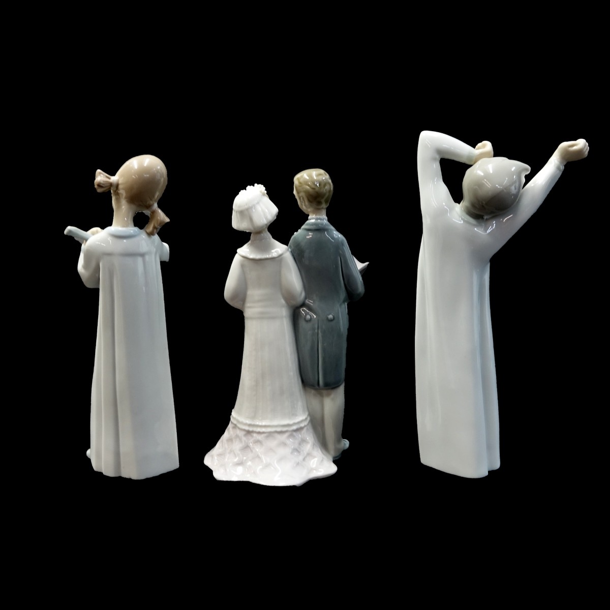 3pcs Lladro & Nao Porcelain Figurines