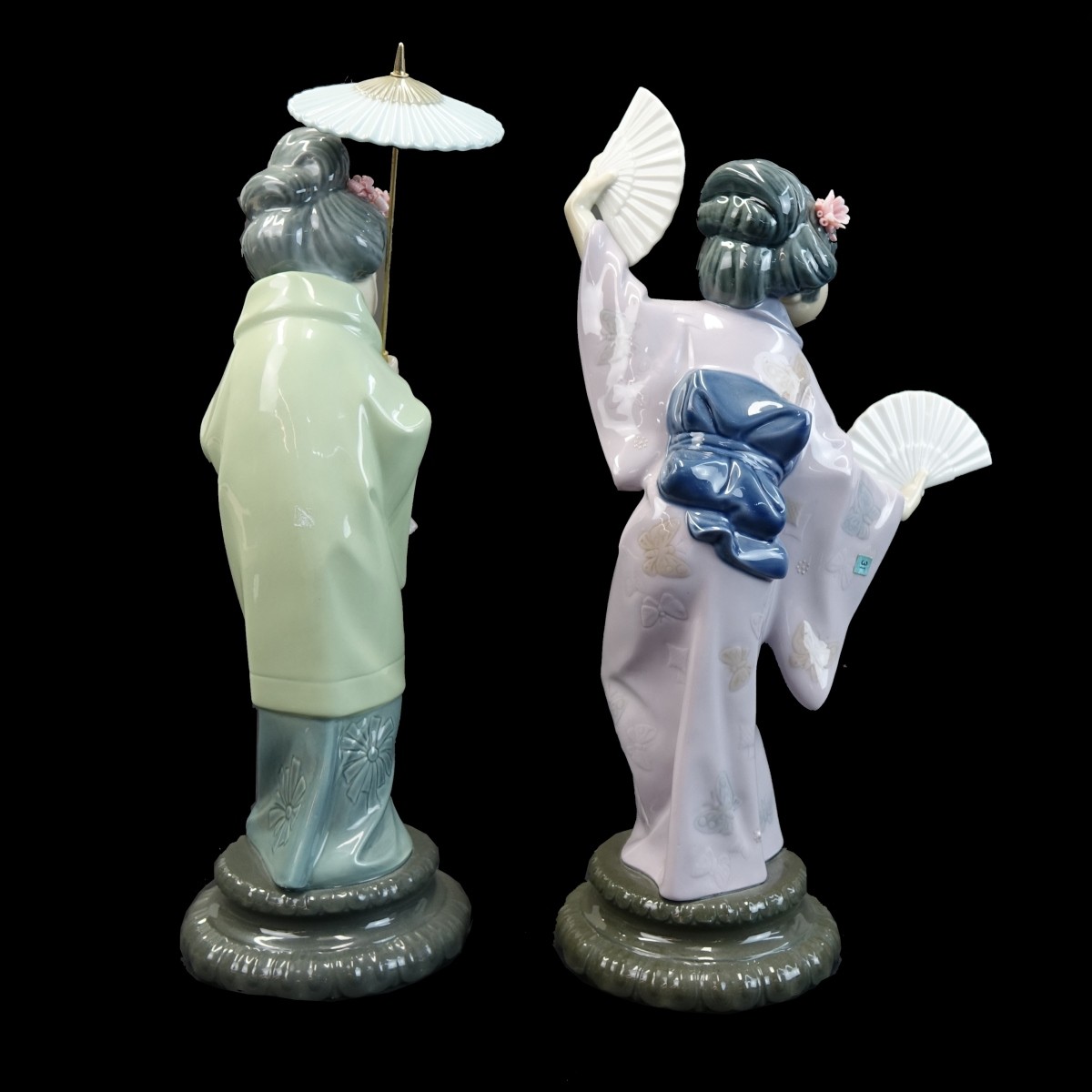 Two Lladro Porcelain Figurines Geisha Girls