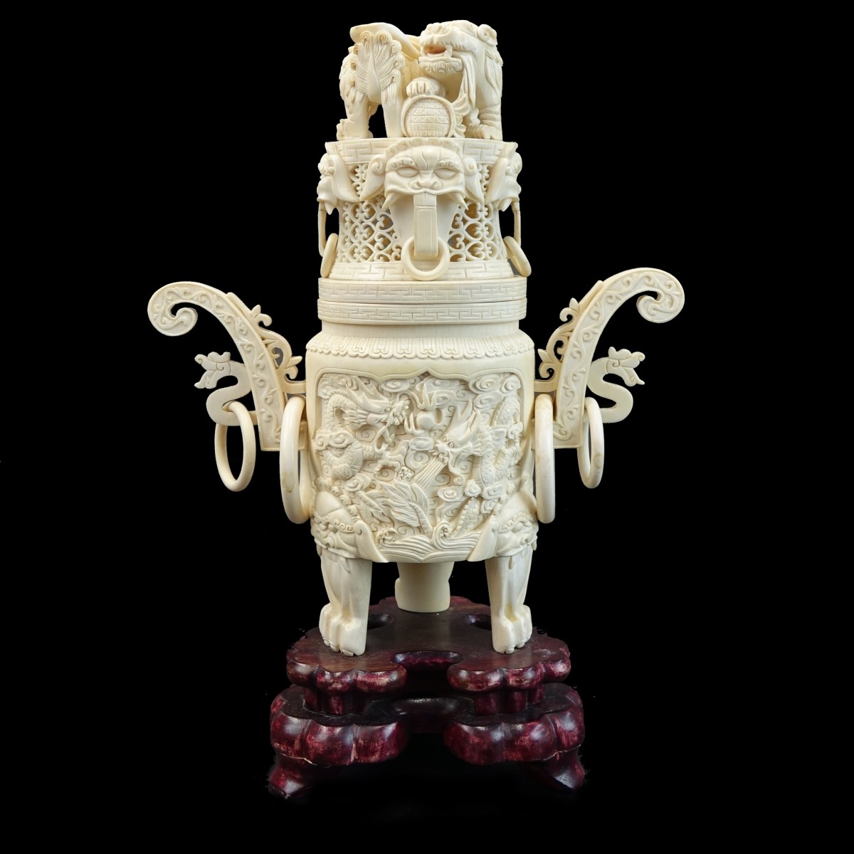 Antique Chinese Ivory Incense Burner