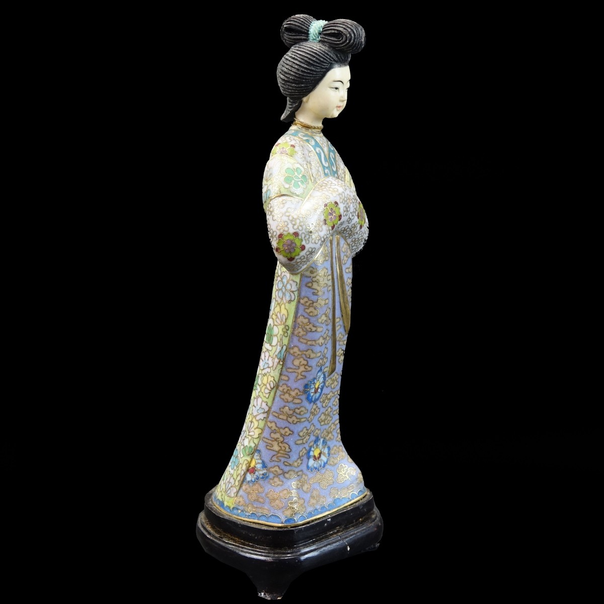 Chinese Cloisonne and Bone Geisha