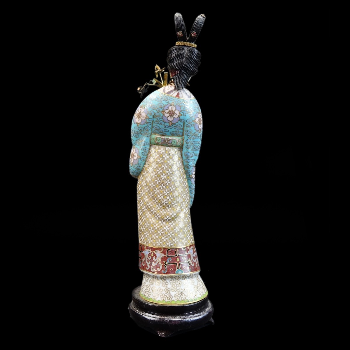 Chinese Cloisonne and Bone Geisha