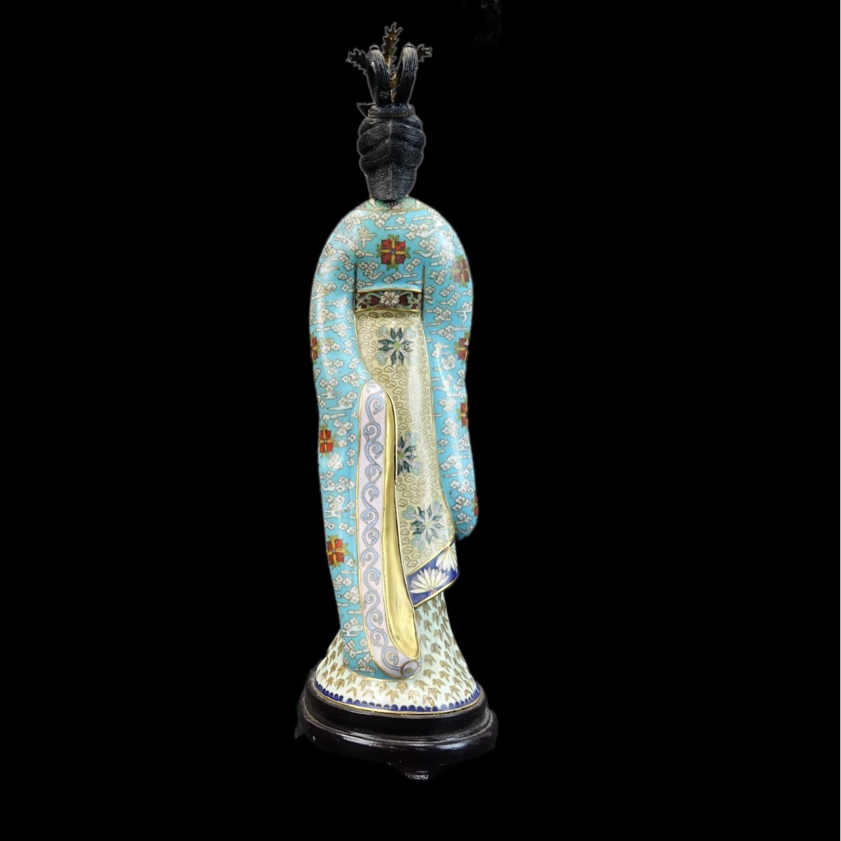 Chinese Cloisonne and Bone Geisha
